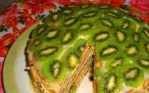 Изумрудная черепаха: изумрудный торт со сгущенкой и киви