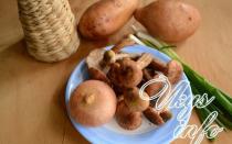 Pritong mushroom na may patatas