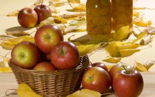 Çocuklar için kış için elma püresi